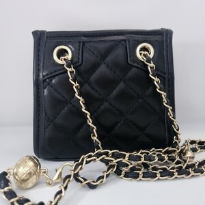 Kids - Mini PU Quilted Purse with Chain Crossbody Strap